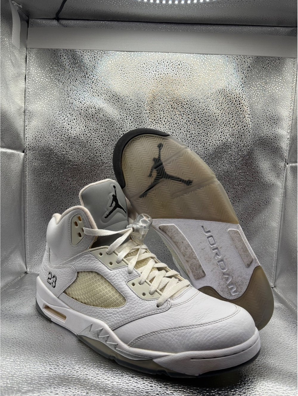 Air Jordan 5 white metallic 2015